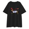Maternity Summer T-Shirt with Little Horse Print - Loose, Casual Fashion Short Sleeve