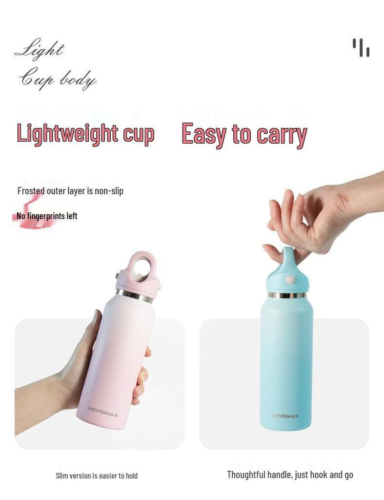 REVOMAX Threadless Insulated Stainless Steel Water Cup 365ML - Ideal for Hot or Cold Drink Outdoors