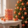 24Pcs Sparkling Velvety Christmas Ball Decorations Shatterproof Decorative Baubles Ornament for Christmas Tree Mantels