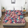 Home Textile 3D Printed Bohemian Pattern Fitted Sheet Mattress Cover Elastic Band Bed Sheet Pad Bedding