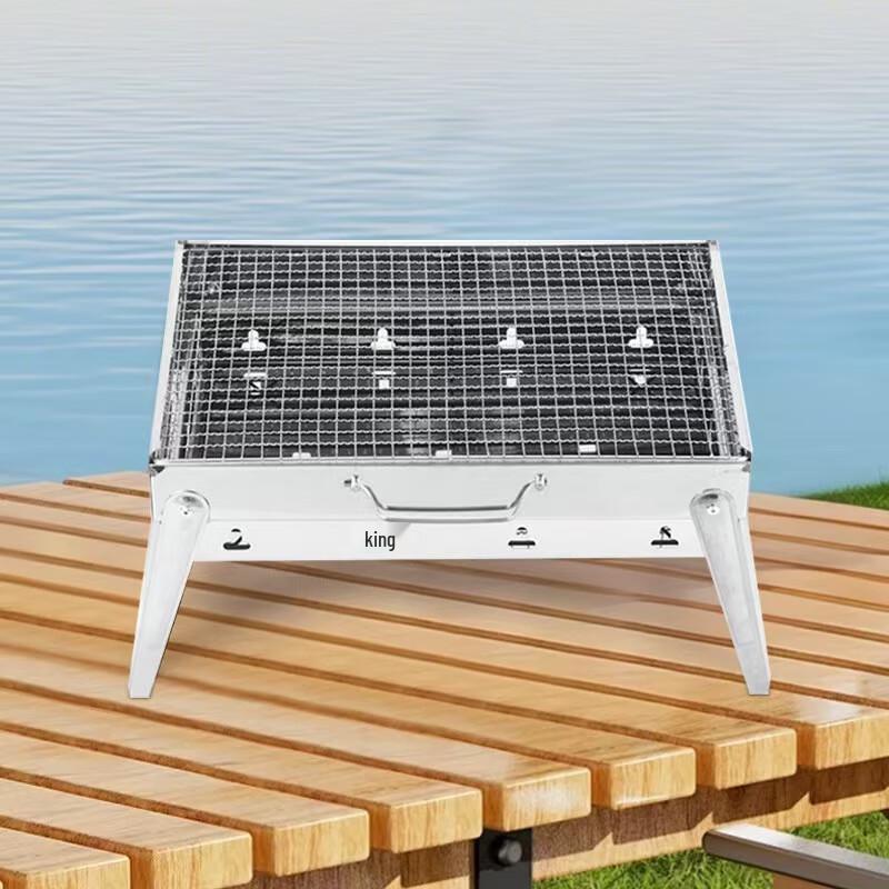 Portable Stainless Steel Charcoal BBQ Grill