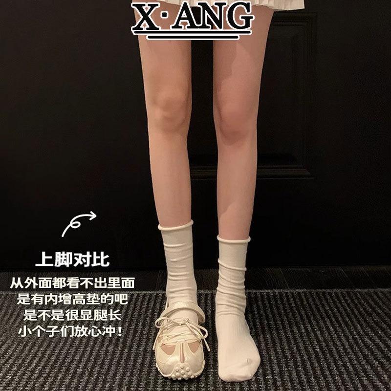 Cm Inner Height Increase Women's Shoes Punk Ballet Shoes Mary Jane Shoes Sandals Summer Breathable Shallow Mouth Soft Sole Single Shoes