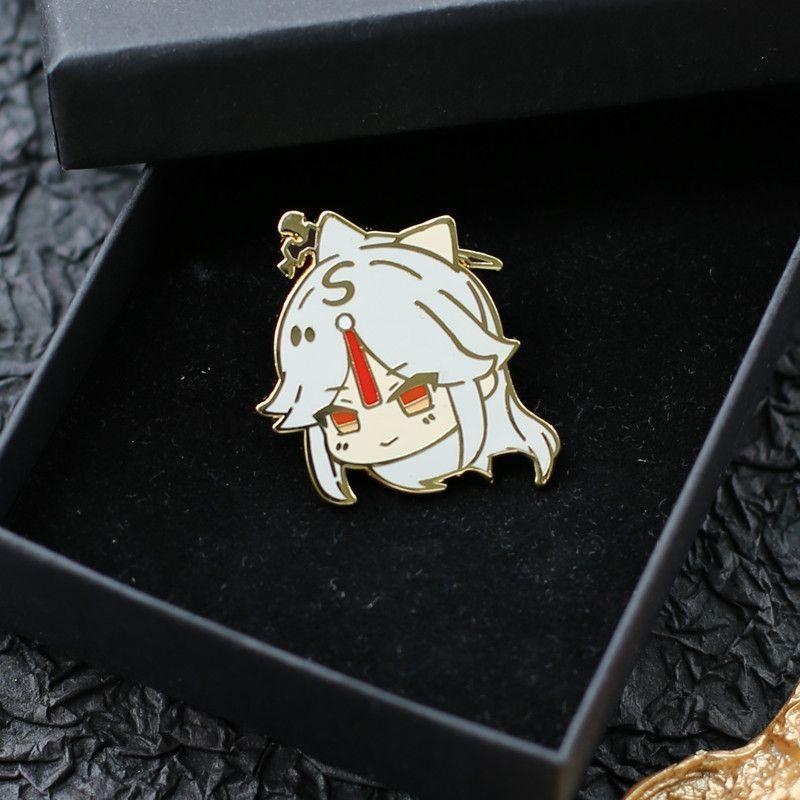 Genshin Impact Peripheral Two-dimensional Wanderer Ningguang Nilukawei Anime Character Fan Metal Badge Brooch School Bag Pendant