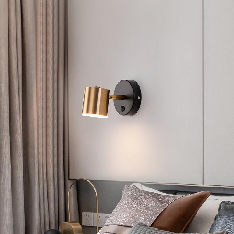 Nordic Modern Wall Lamp: Bedside Reading Light & Small Spotlight for Bedroom, Aisle, or Bathroom Mirror.