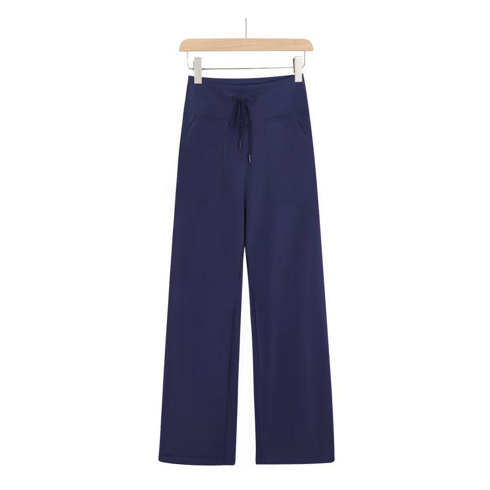 LULU Throwback Yoga Pants: High Waist, Hip-Lifting, Wide Leg, Casual Drawstring