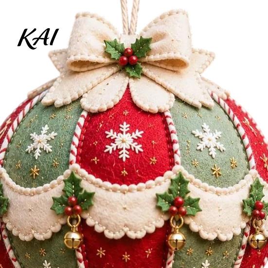Decorative Wall Hanging Ornaments DIY Christmas Hot Air Balloon Ornament Kit, 3D Handmade Fabric Craft Festive Home Decor Project with Santa