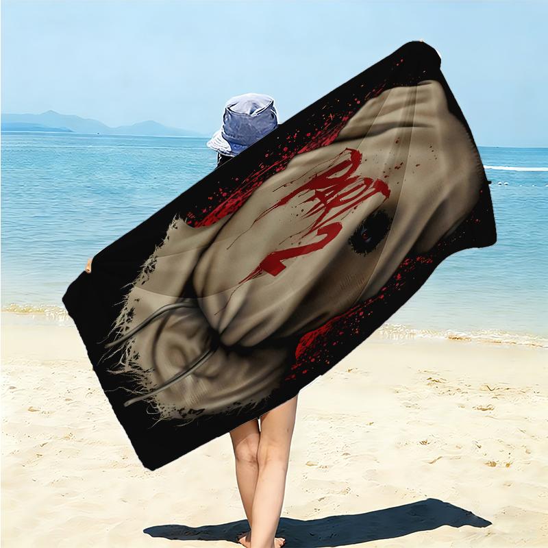 1Pc Horror Puppet Scene Beach Towel Microfiber Beach Towel Thin Absorbent For Beach Swimming Yoga Bath Sports 0917141