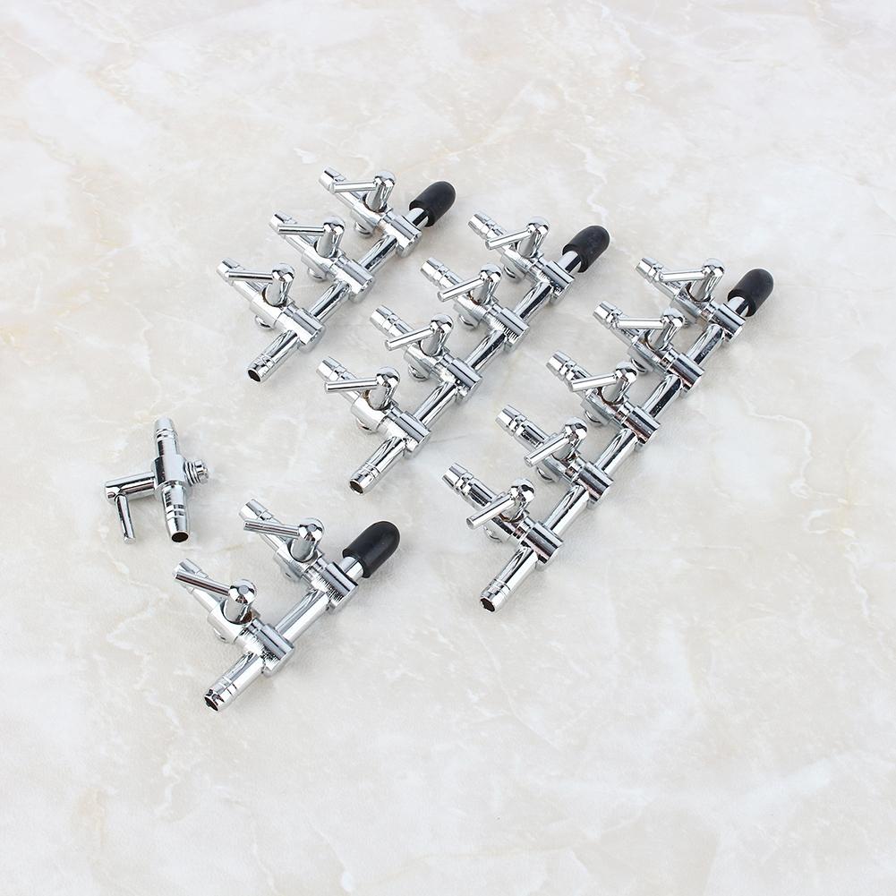 Aquarium Tank Air Lever Pump Oxygen Air Flow Splitter Tube Pipe Control Valve SS