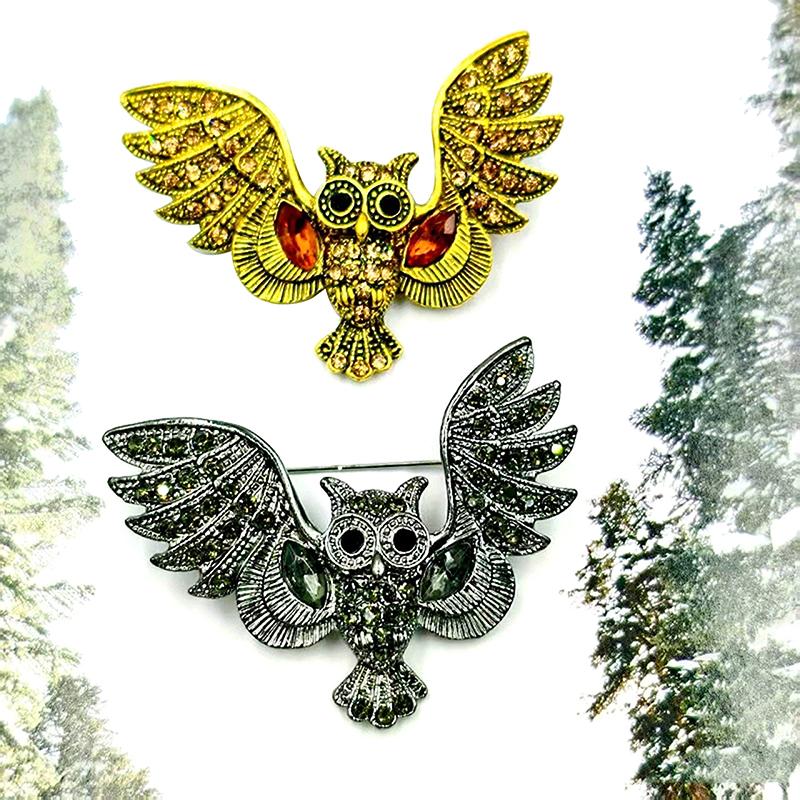 Shell Owl Brooches For Women Unisex Bird Pins Animal Lapel Pins Office Party Friend Gifts Jewelry Accessories