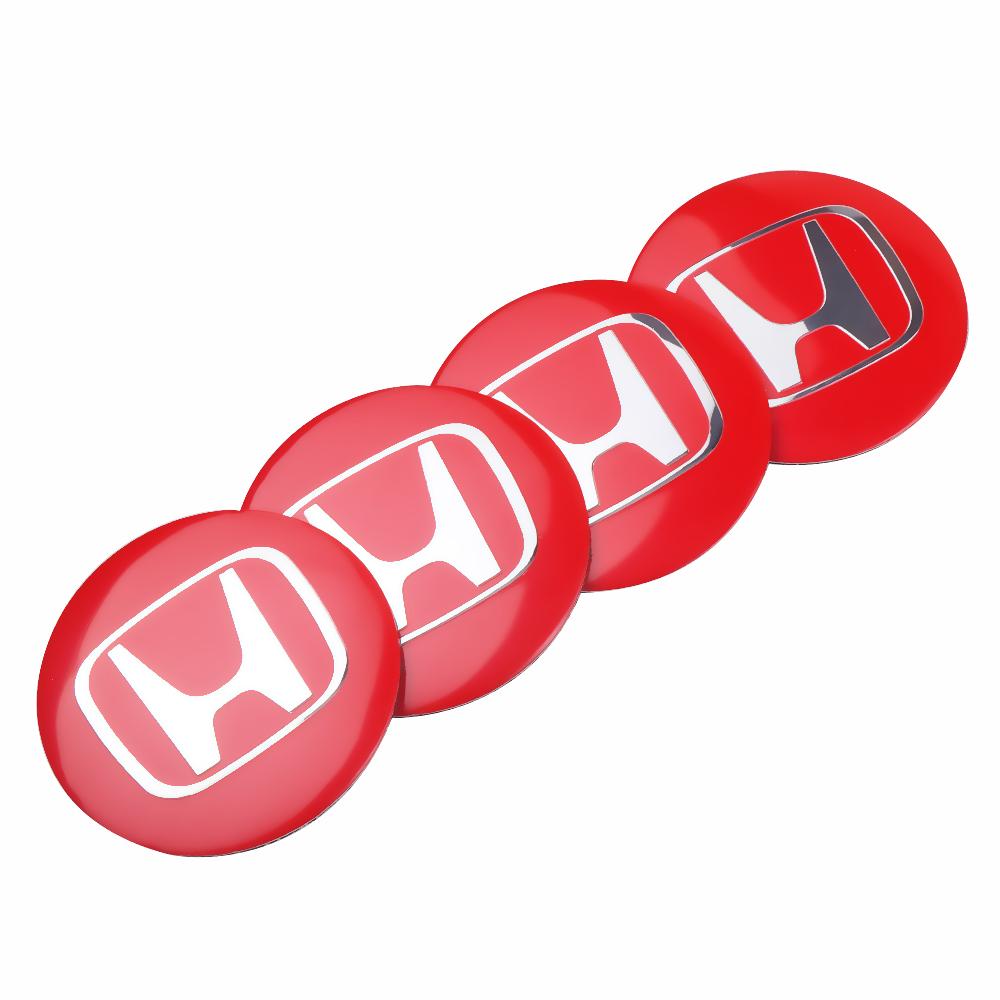 4 Stück 56/60MM Auto Radnabenabdeckung Aufkleber Felgenabdeckungen Autozubehör Für Honda CIVIC Mugen Type R Type S Si RR XR-V
