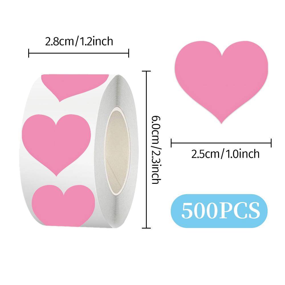 

Valentine s Day Heart Stickers Roll: 500 Festive Adhesive Labels for Gift Wrapping, Sealing, Journals, and DIY Projects