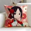 anime Kaguya-sama Love Is War Cushion Cover Soft & Easy-Wash Pillow Case – Versatile for Couch, Bed, Travel and Office
