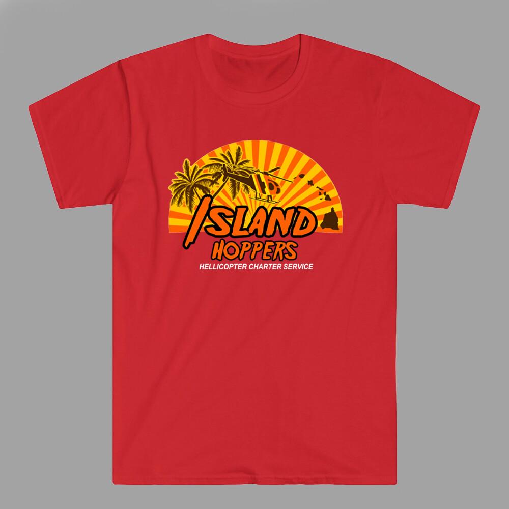 Island Hoppers Magnum PI Symbol Men#039;s Red Size S3XL Unisex T-Shirt L