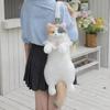 Cute Cat Plush Backpack Trendy Soft Stuffed Animals Bag for Cat Lovers Kids Girls Daypack Purse Lightweight Casual Birthday Gift
