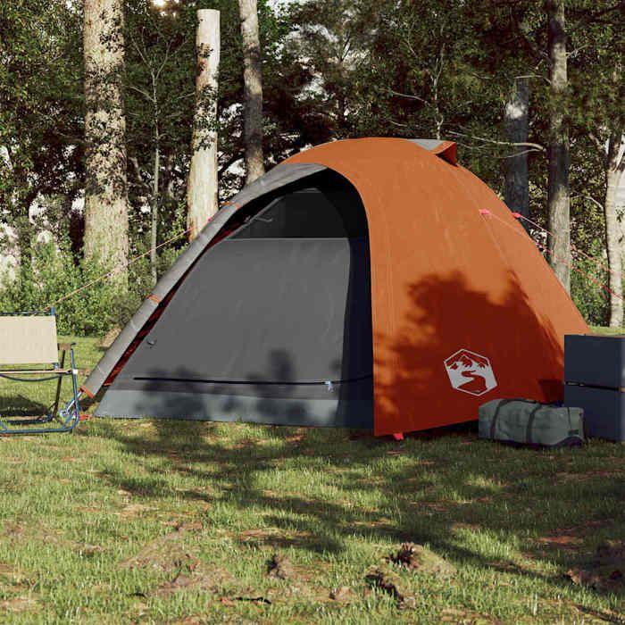Camping Tent - vidaXL - 4 People - Waterproof - Portable - Grey