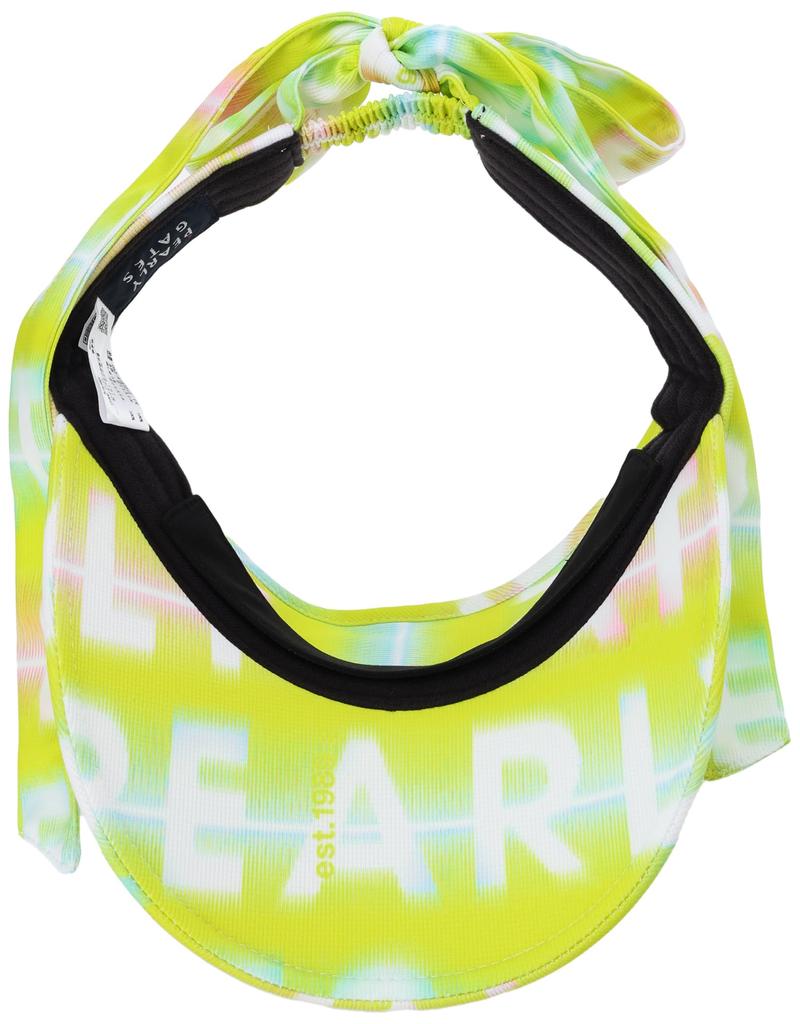 PEARLY GATES Women's Quick-Drying Tech Visor (UV Protection, Back Ribbon) Golf Hat, 053-4187212, 131 Lime Base, FR