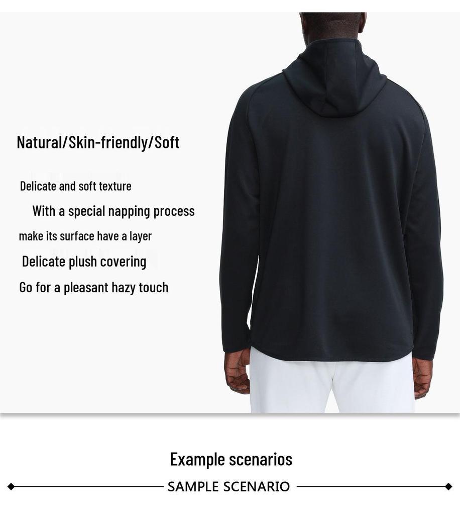 Men's Quick-Dry Outdoor Sports Hoodie for Running and Training - Loose Fit, Plus Size