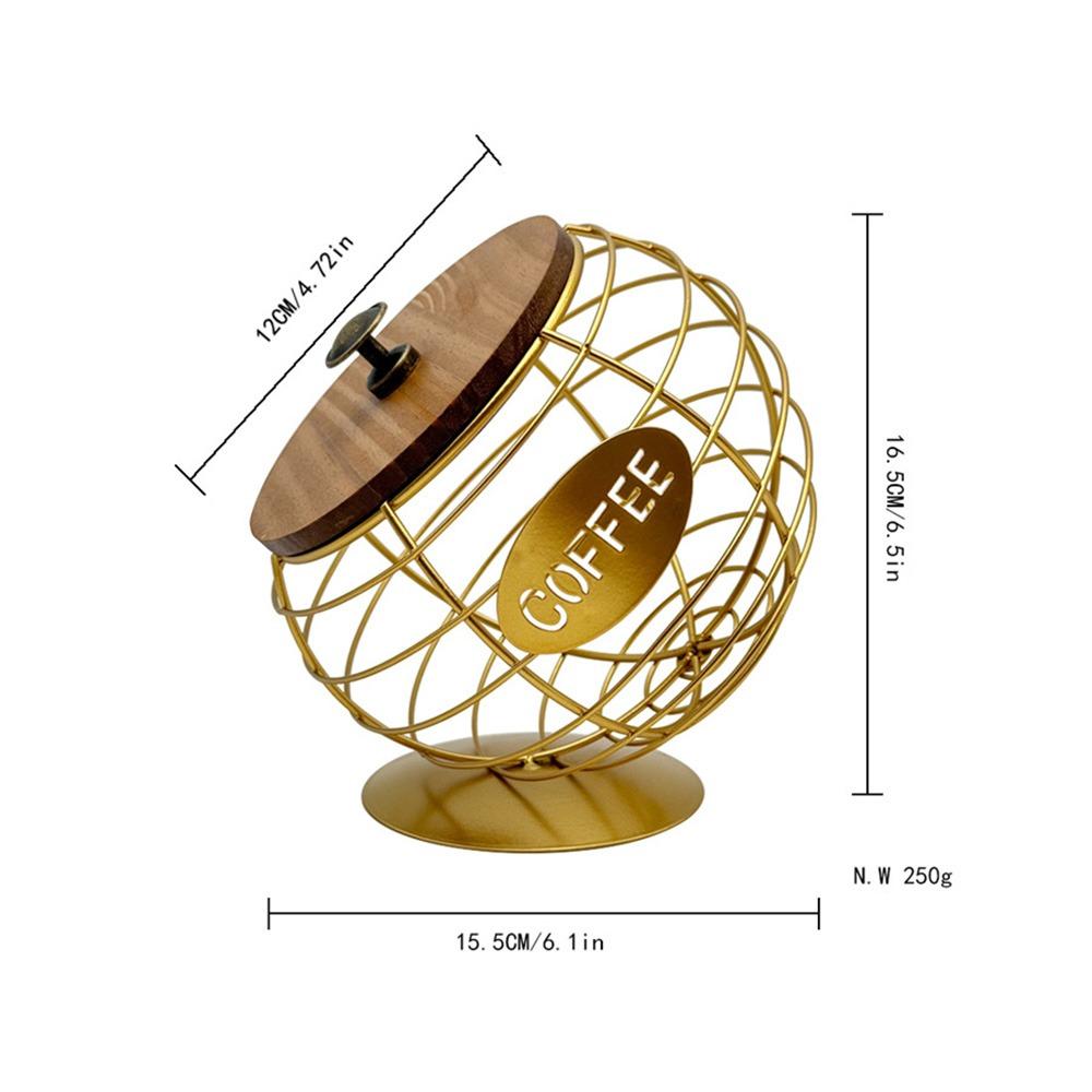 Wire Basket Coffee Pod Holder Multicolor Desktop Organizer Container Coffee Pod Organizer Cafe