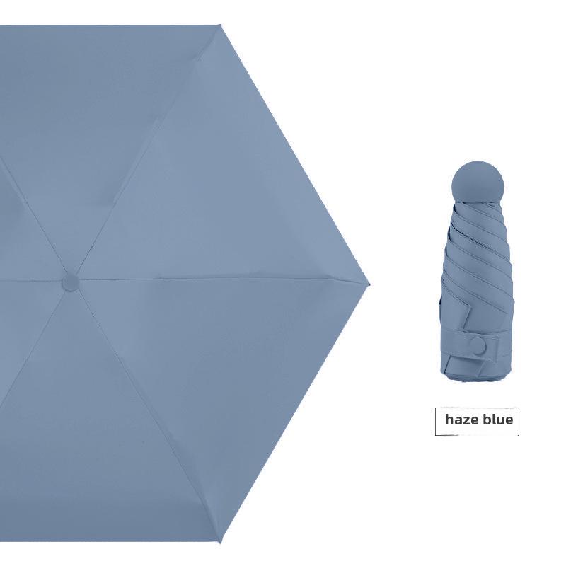 Umbrelă compactă de damă cu ștanțare aurie: Protecție UV, pliabil portabil, pentru soare și ploaie