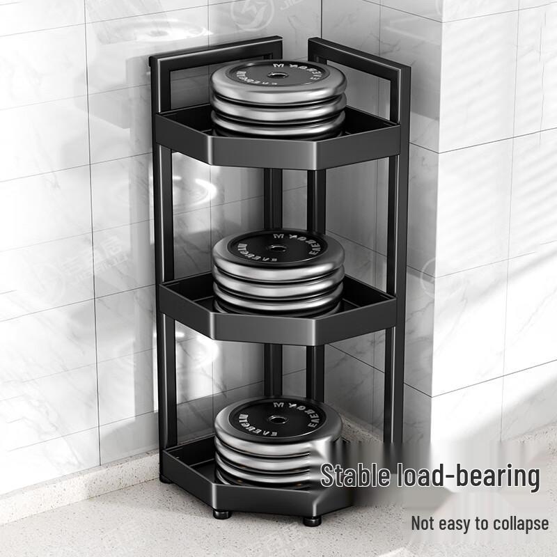 Moderner 2-stöckiger Eck-Küchen-Gewürzständer aus Karbonstahl