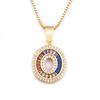 Nidin Top Quality Sparkling Cubic Zirconia 0 1 2 3 4 5 6 7 8 9 Lucky Number Pendant Necklace for Women Friends Birthday Jewelry