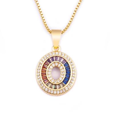 Nidin Top Quality Sparkling Cubic Zirconia 0 1 2 3 4 5 6 7 8 9 Lucky Number Pendant Necklace for Women Friends Birthday Jewelry