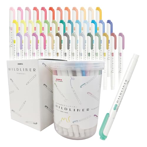 [Amazon.co.jp Exclusive] Zebra Mildliner Highlighter, 40 Colors, with Case Box, WKT7-40C-AZ