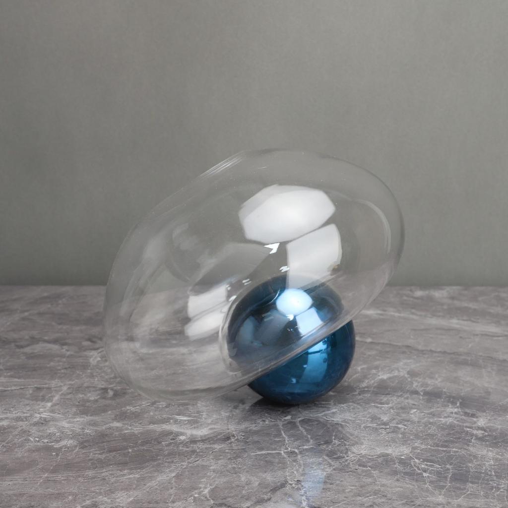 Glass Hydroponic Vase Irregular Glass Ornaments Golden Ball Terrarium Flower Arrangement Vase Room Decoration Accessories