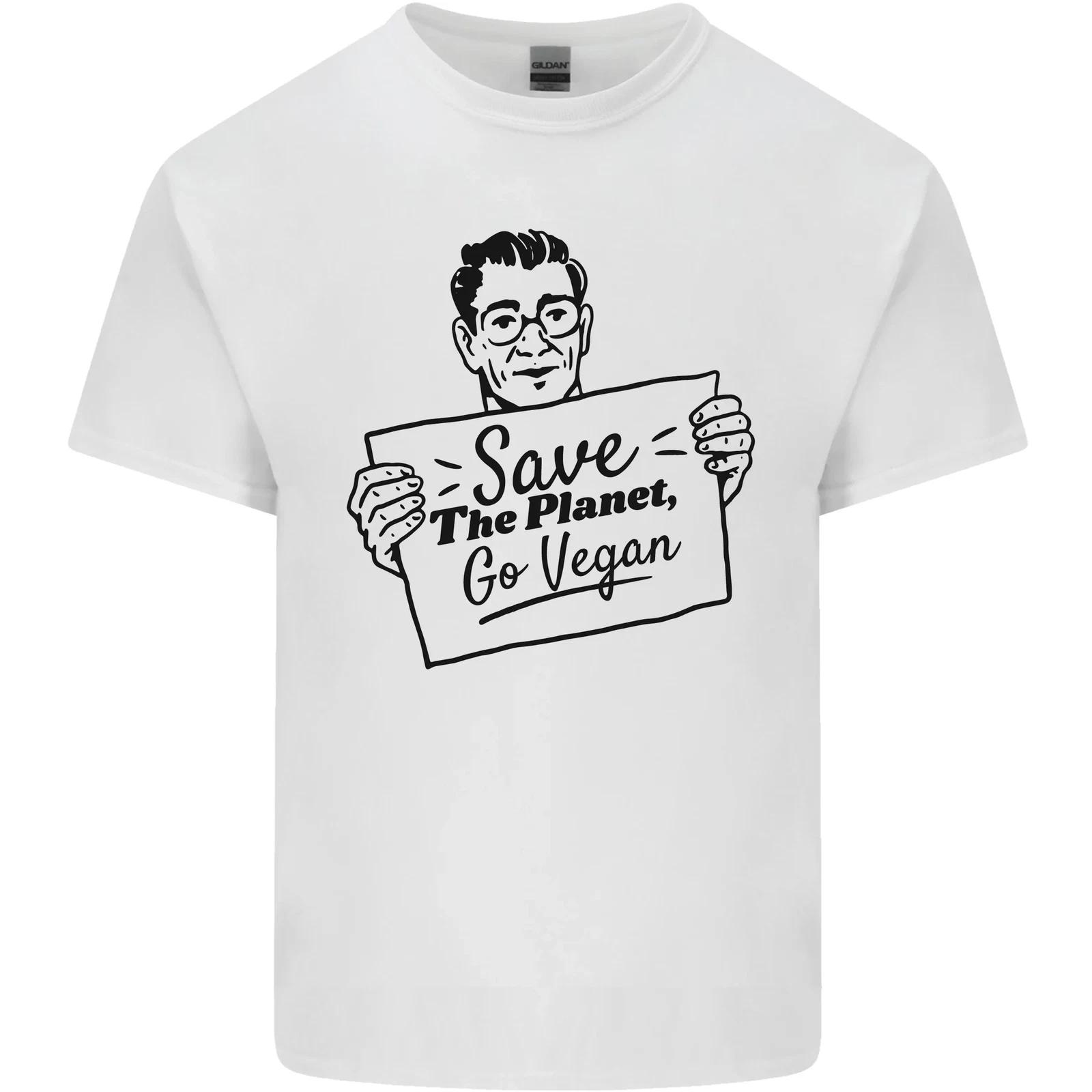 Save the Planet Go Vegan Global Warming Kids T-Shirt Childrens 3XL