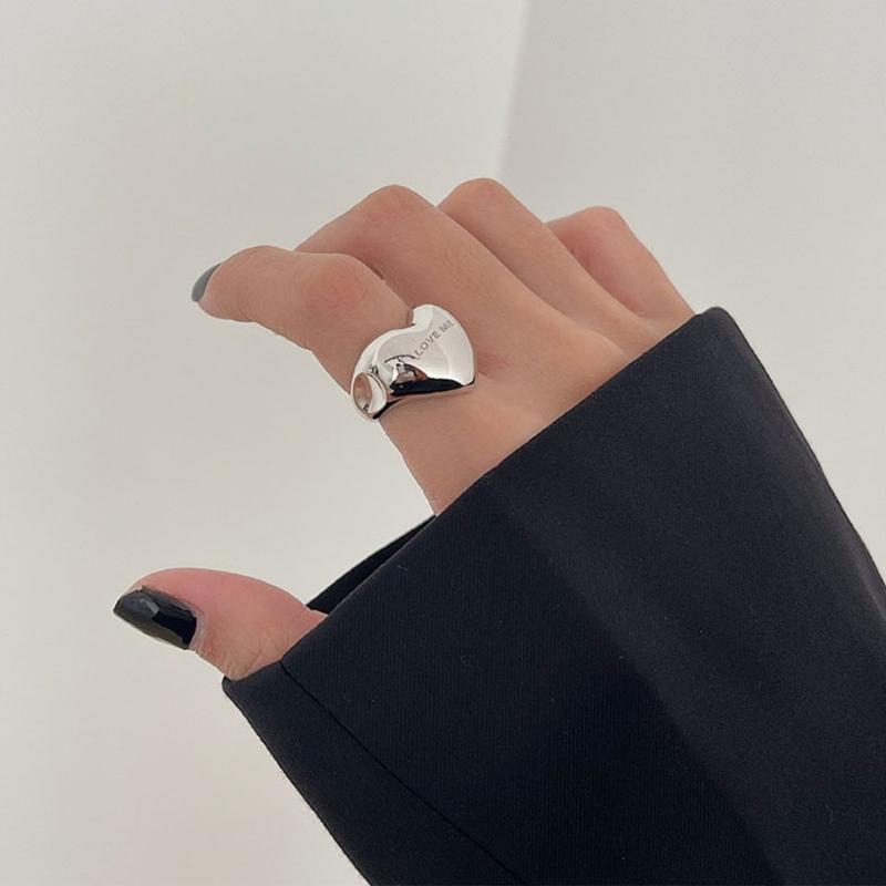 Two Hands Than Heart Rings Punk Gothic Hip Hop Band Jewelry Charm Gift Statement Promise Anniversary Ring for Women Men