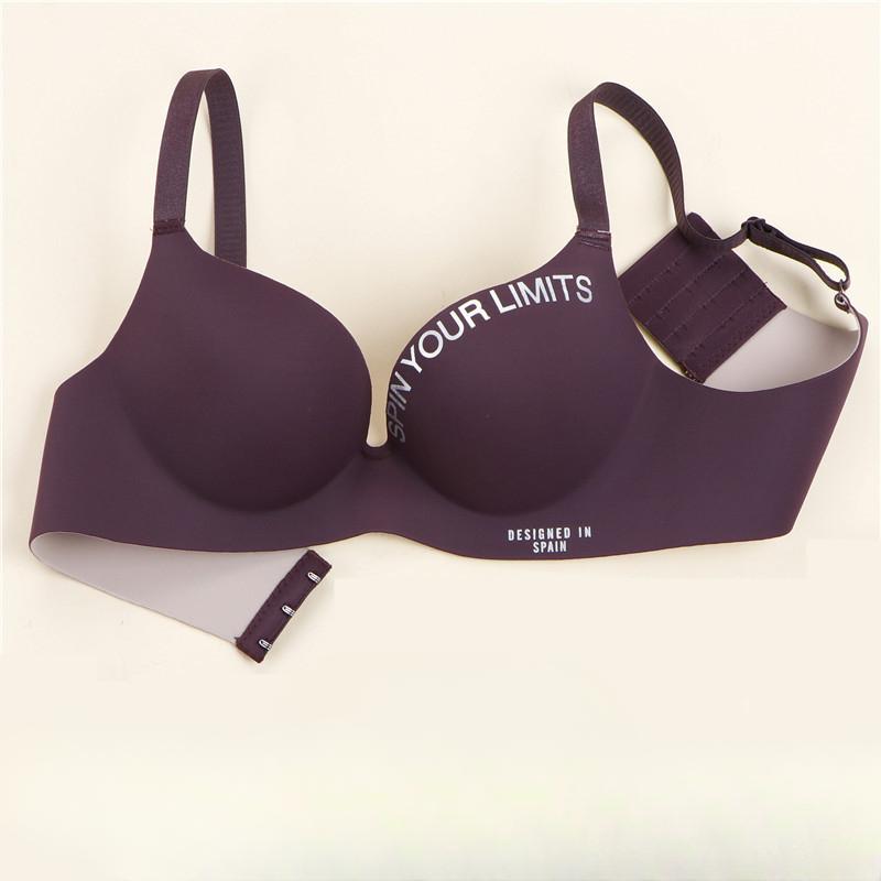 Dámská bezešvá podprsenka Sexy spodní prádlo Push Up Wireless Bralette Spodní prádlo Módní dopisní vzor Dámské spodní prádlo Podprsenky pro ženy