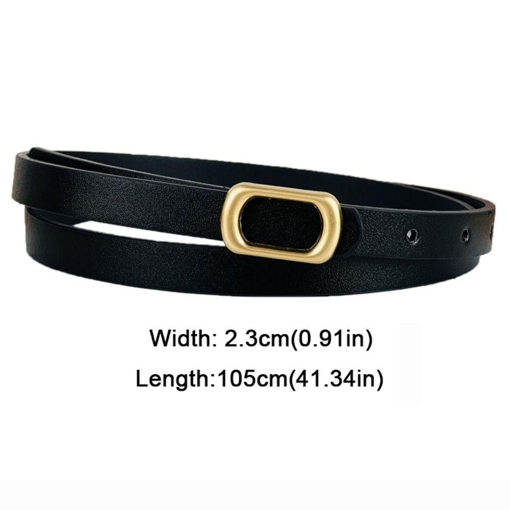 Versatile Leather Belt Women Thin Waist Strap Casual Trouser Dress Belts
