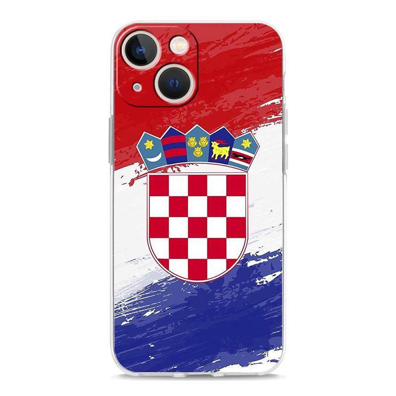 

Croatia Flag Soccer Phone Case For iPhone Apple 11 12 13 14 Pro Max XS 7 8 Plus XR X SE 2020 Cover Clear Soft Shell Coque Funda iPhone 14