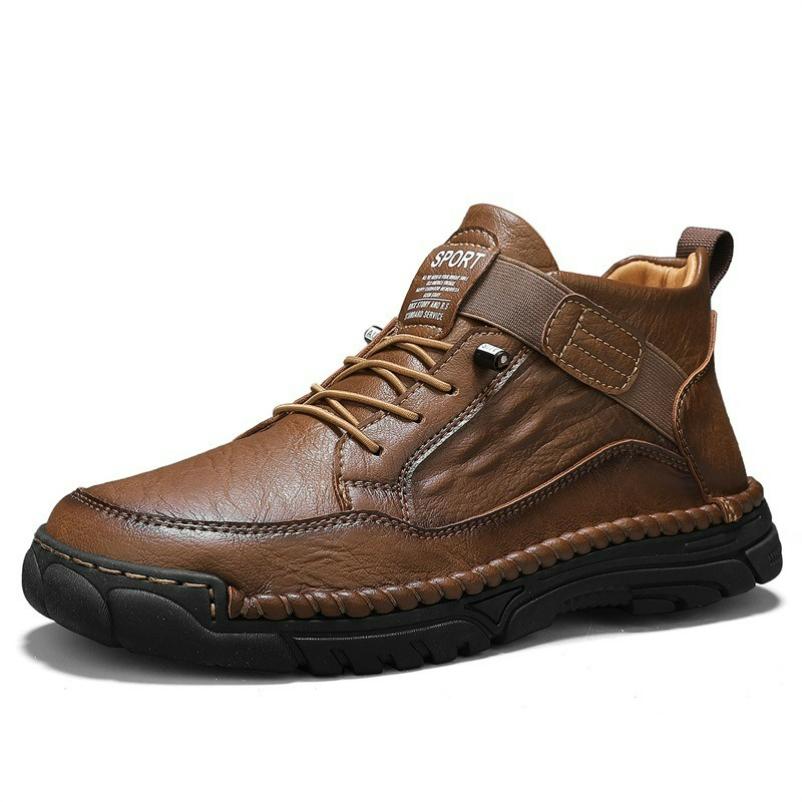 

Spring and Autumn Men s Outdoor Ankle Boots Set Feet Casual Walking Shoes Retro Commuter Mid-top EU37/CN38 хакі
