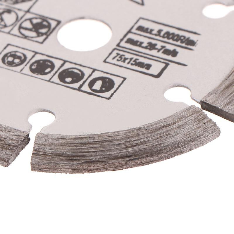 Disc de tăiat piatră de 3 ", mini lamă de ferăstrău, lamă de tăiere cu diamant de 75 mm, tăiere din marmură din beton ceramică pentru polizor unghiular