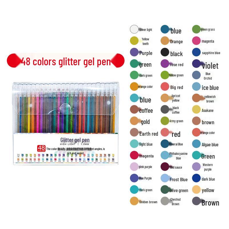 Fluorescent Glitter Gel Pens for Kids - Special Art Markers for Primary Students
