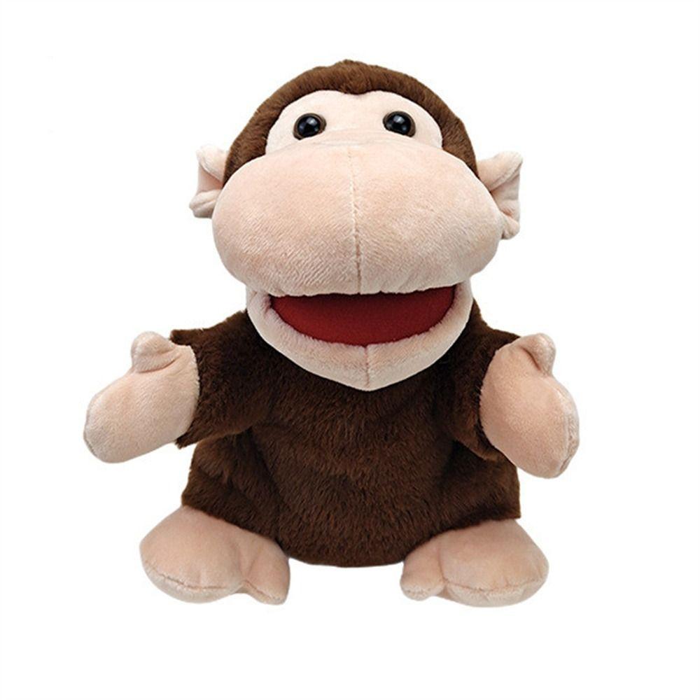 Movable Mouth Plush Hand Doll Jungle Animal Animal Hand Puppets Children Gift   Preschool
