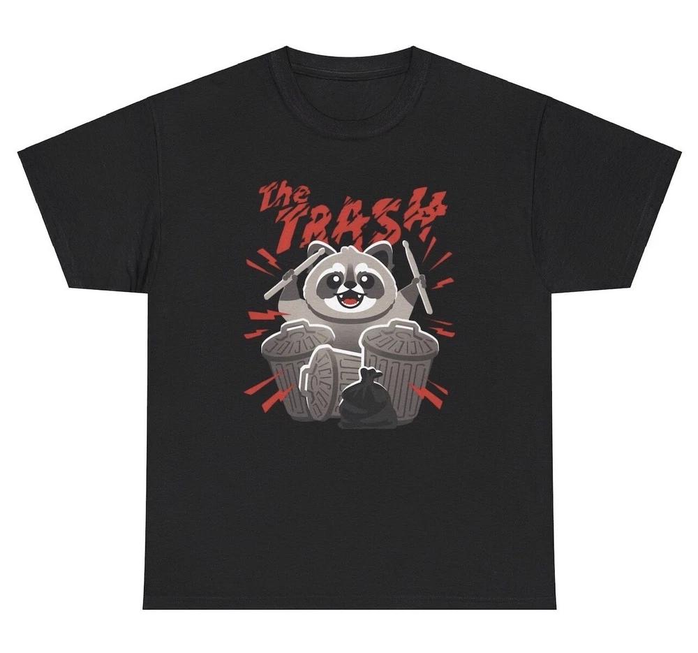The Trash Raccoon Drummer T Shirt Funny Cringe Weird Iconic Gen Z Weirdcore Tee S