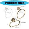 Elegant Oval Metal Towel Rings with Embossed Not Slip Base Stand for Secure Towel Holding In Modern Classical Bathrooms