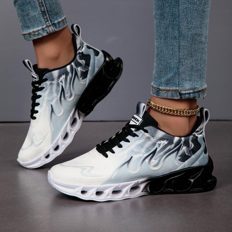 Running Shoes Men Women Lightweight Mesh Breathable Unisex Comfortable Flat Soft Tennis Shoes Summer Lace-up Sneakers Man