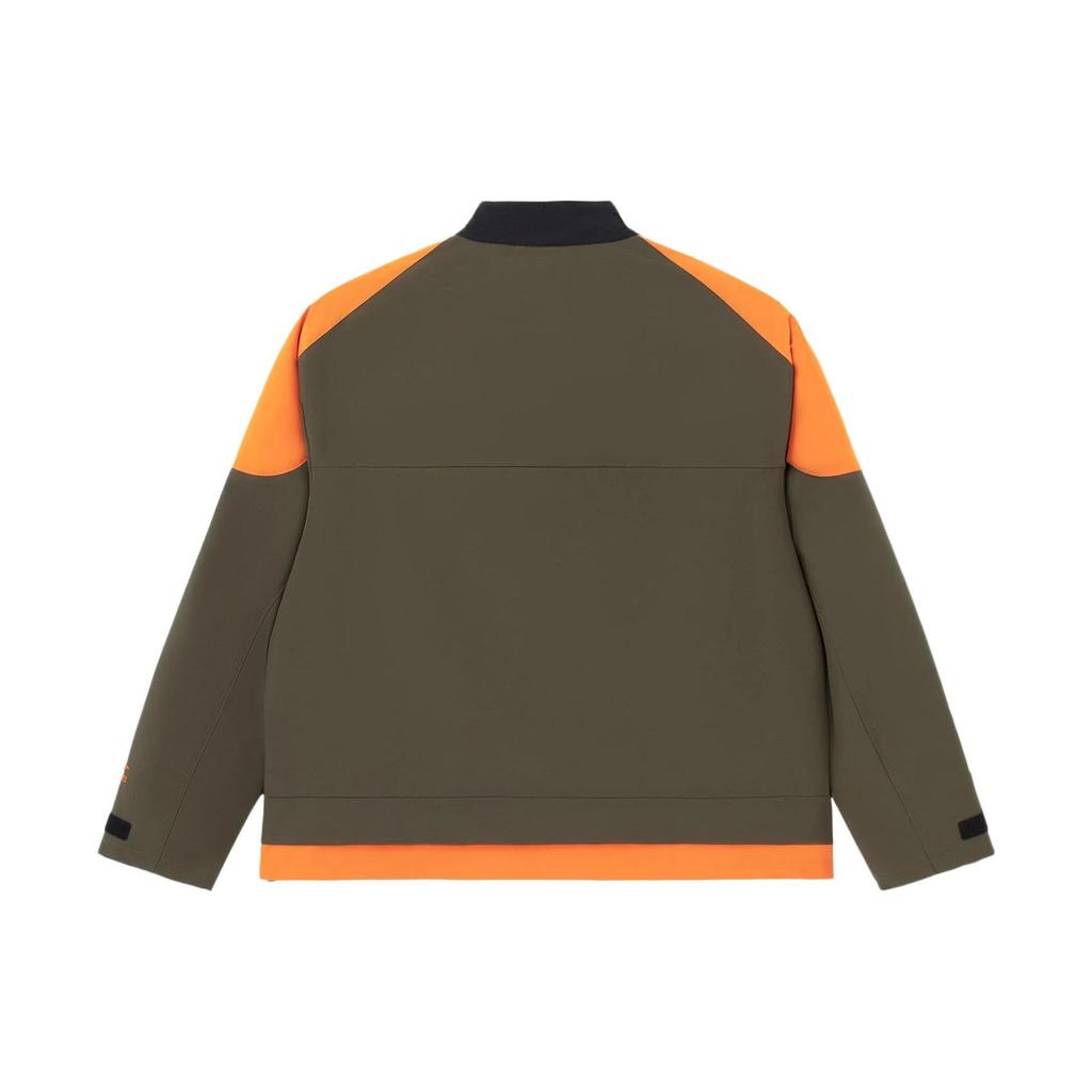 Li Ning Color Block Loose Casual Sports Jacket Men Jacket Dark-Olive-Green AFDS231-2