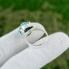 Pentagon Tibetan Turquoise Stone Statement Wife Ring 925 Sterling Silver US 8.5