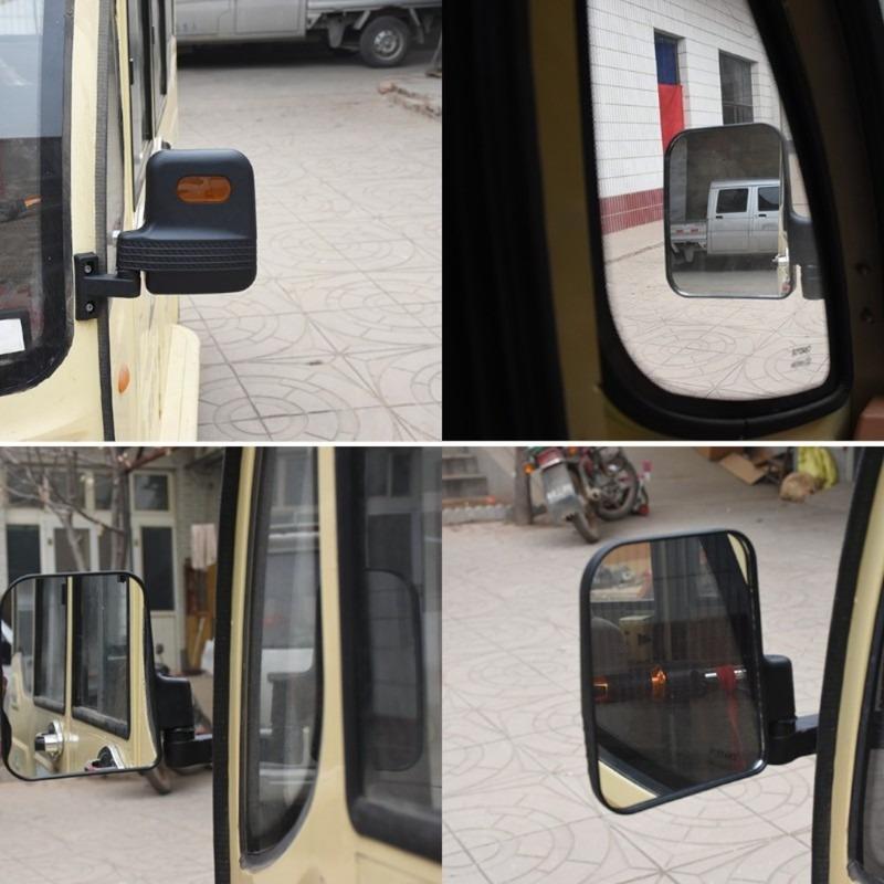 2pcs Universal Left & Right Electric Tricycle Mirror 360° Rotated Closed Ebike Side Mirror High Definition Tricycle Side Mirror