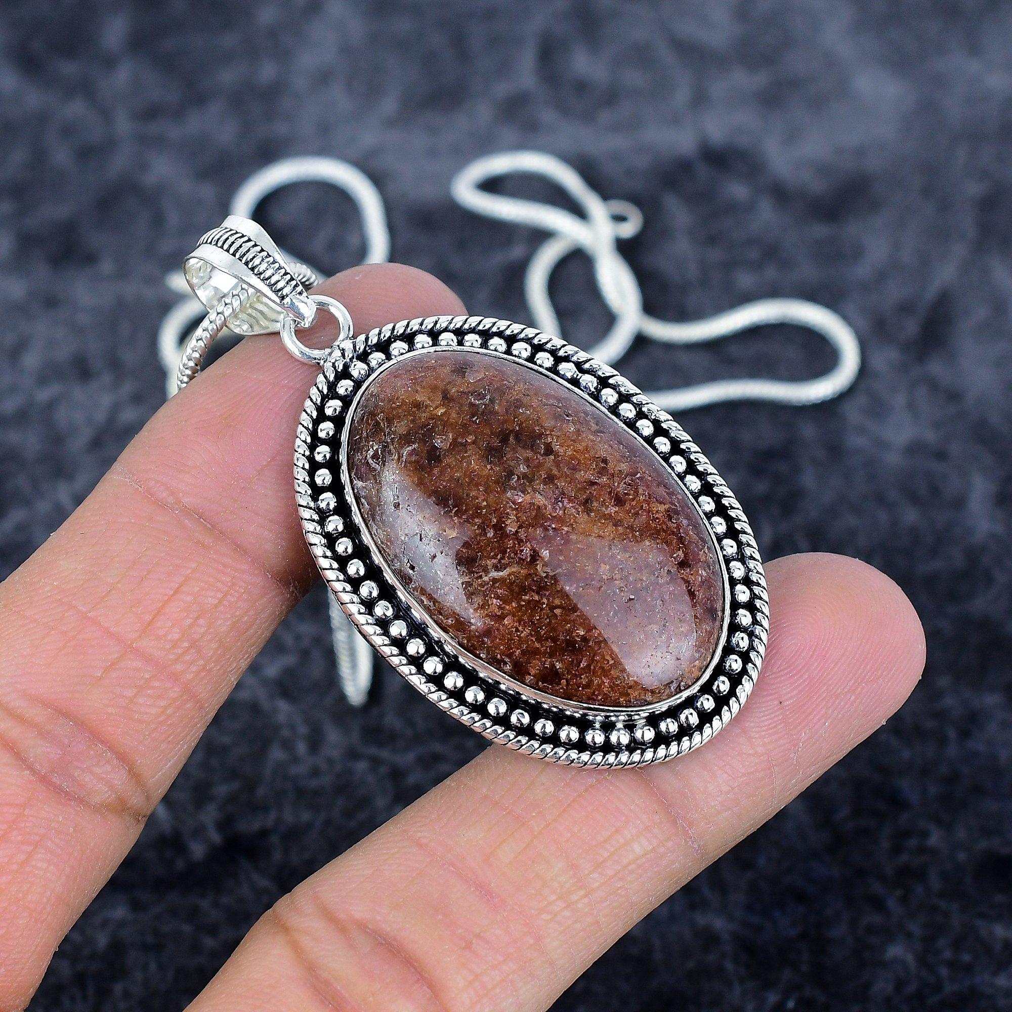 

Strawberry Quartz Gemstone 925 Sterling Silver Jewelry Pendant 2.29 M-2931