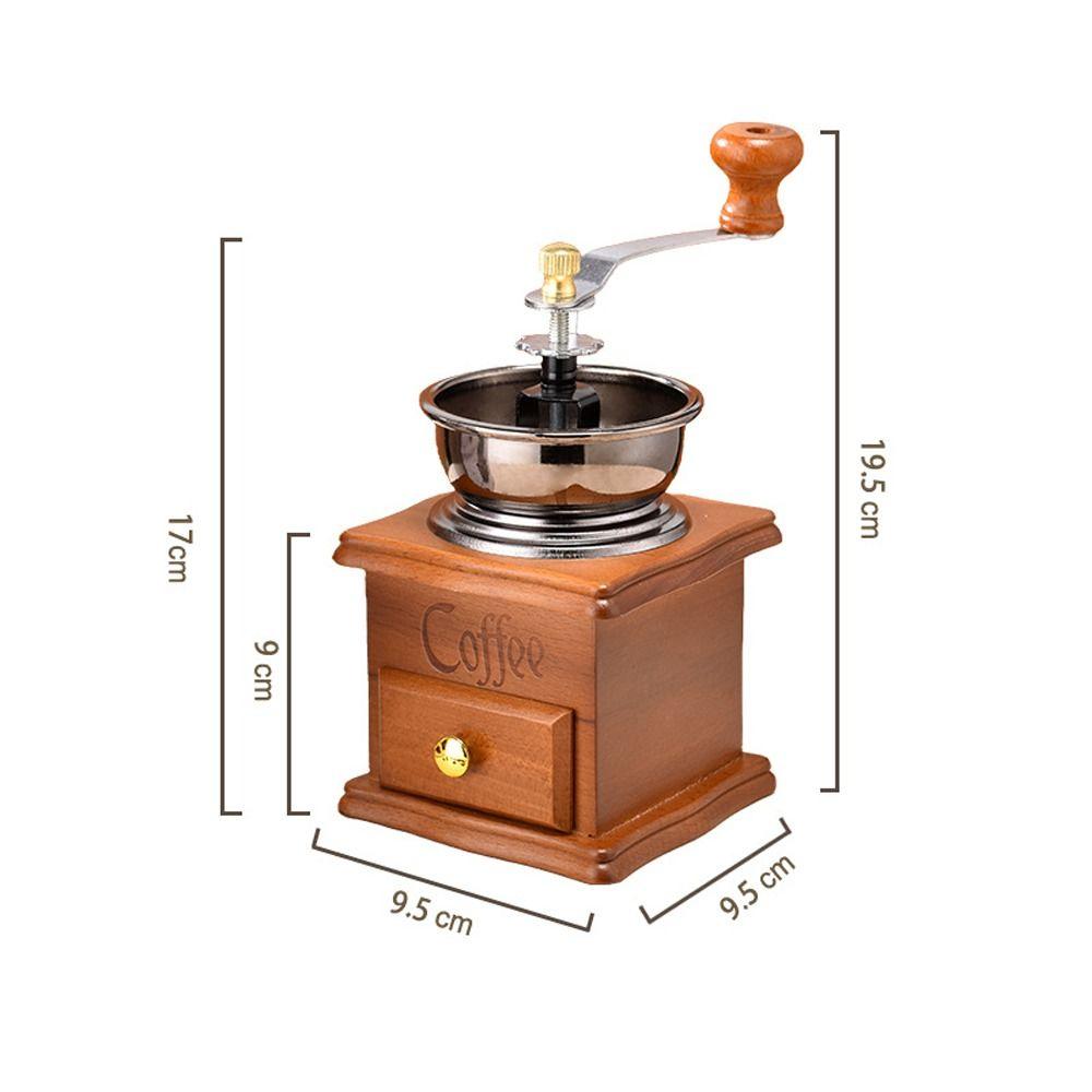 New Vintage Manual Coffee Grinder Wooden Mini Hand Crank Grinders Kitchen Decor DIY Hand Coffee Bean Grinder Classic Coffee