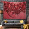 2D Romantic Red Rose Wall Wedding & Valentine's Day Photo Background Banner