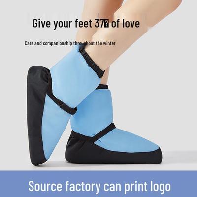 Botas de Tornozelo de Dança de Inverno Femininas - Sapatos de Ballet Quentes Acolchoados com Algodão com Sola Macia