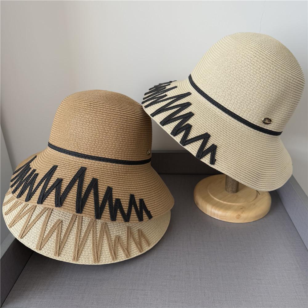 Big Eaves Sunshade Straw Hat Women's Summer Travel Vacation Sun Protection Hat Seaside Beach Sun Hat