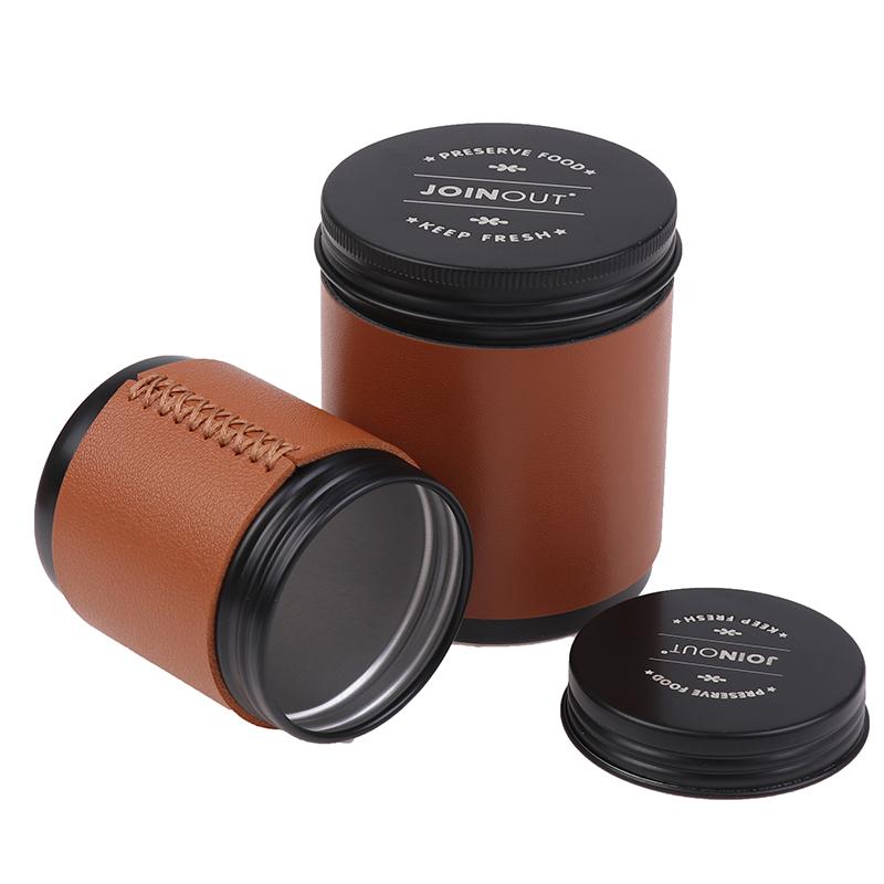 Portable Mini Coffee Bean Storage Jar Aluminum Alloy Coffee Powder Sealed Tank Outdoor Camping Coffee Bean Tea Storage Container