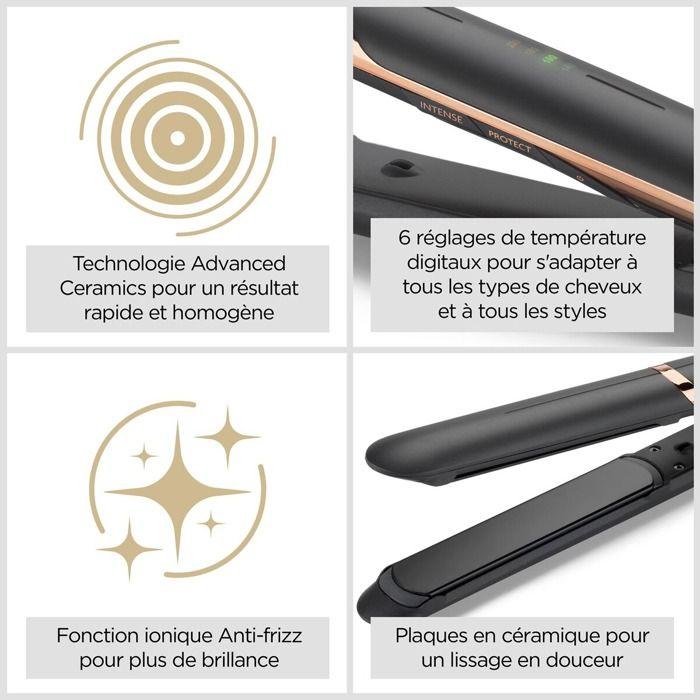 Lisseur BaByliss Smooth Pro 235 ST394E Noir et Rose
